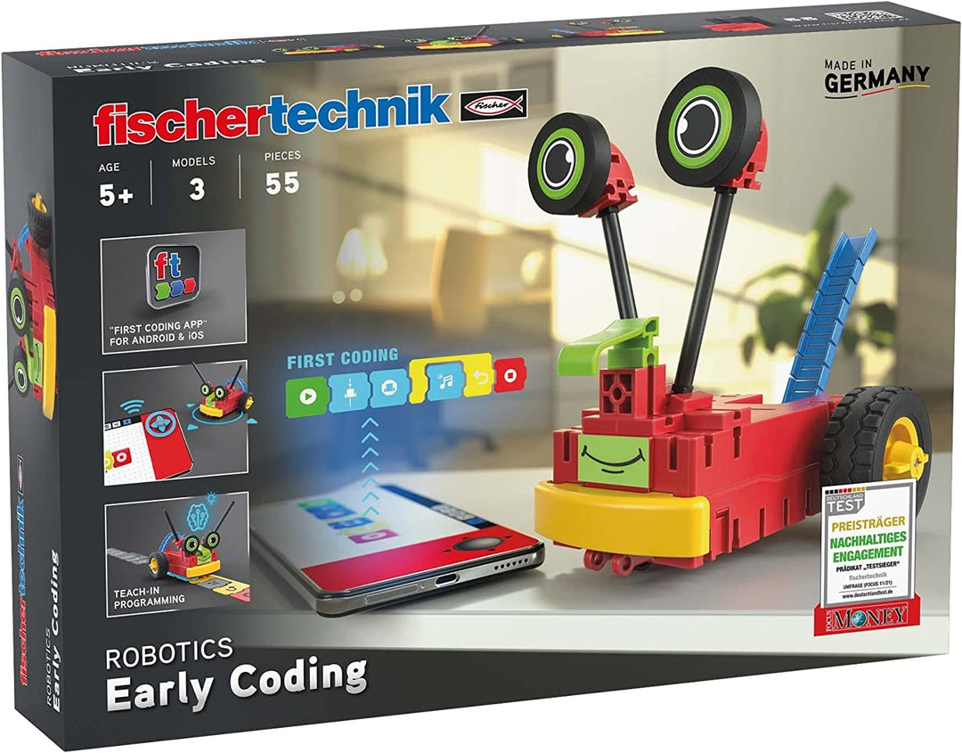 fischertechnik 559889 ROBOTICS – Early Coding, Bausatz für Kinder ab 5 Jahren, Experimentierkasten f
