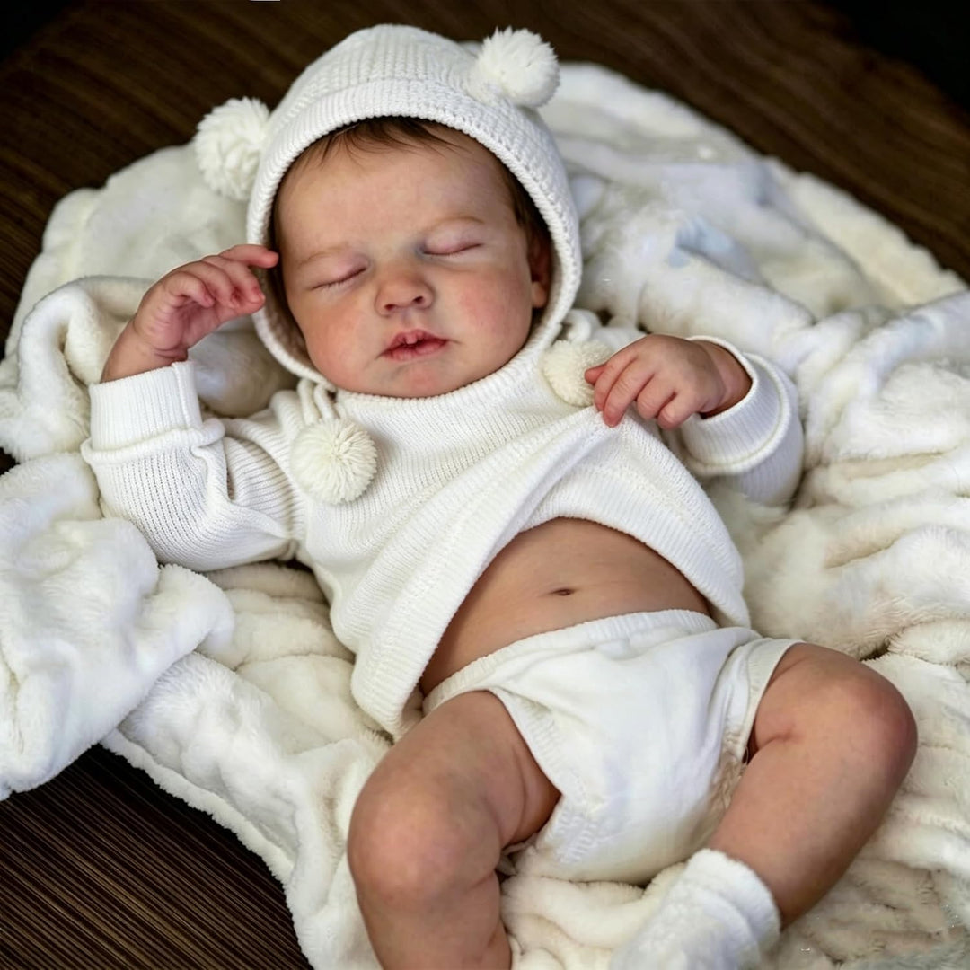Zero pam Reborn Baby Vollsilikon Lebensecht-48CM Silikon Baby Junge, Lebensechte Babypuppen Wie Echt