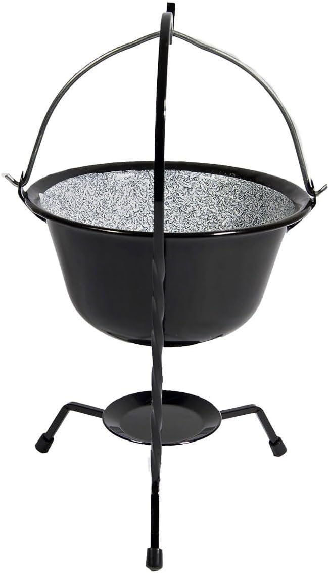 4er Set 0,8L Gulaschkessel Emaille und Kesselständer = 14,98€/Set