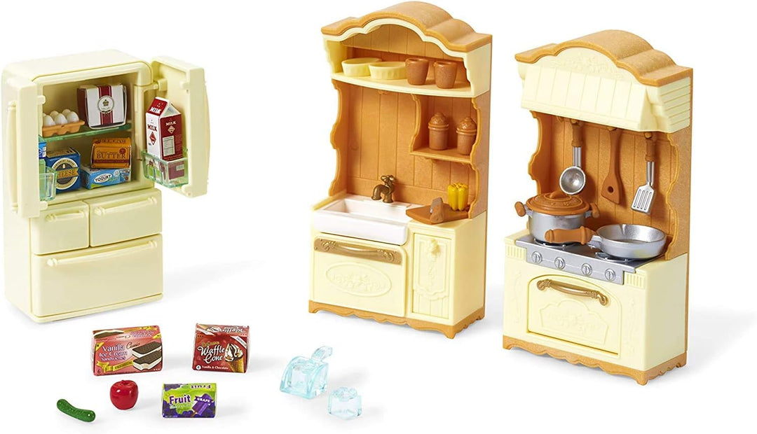 Sylvanian Families 5341 Landhaus Küche mit Kühlschrank - Puppenhaus Einrichtung Möbel