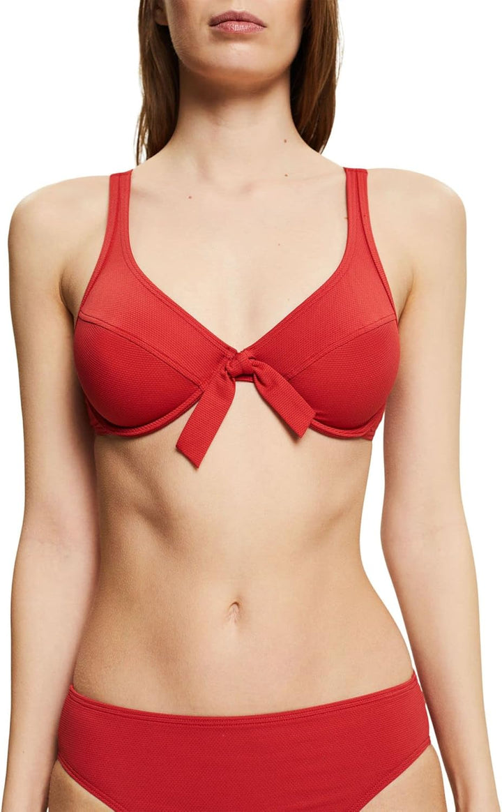 ESPRIT Damen Hamptons Beach RCS Uw.Bra Bikini 38 / C Rot, 38 / C Rot