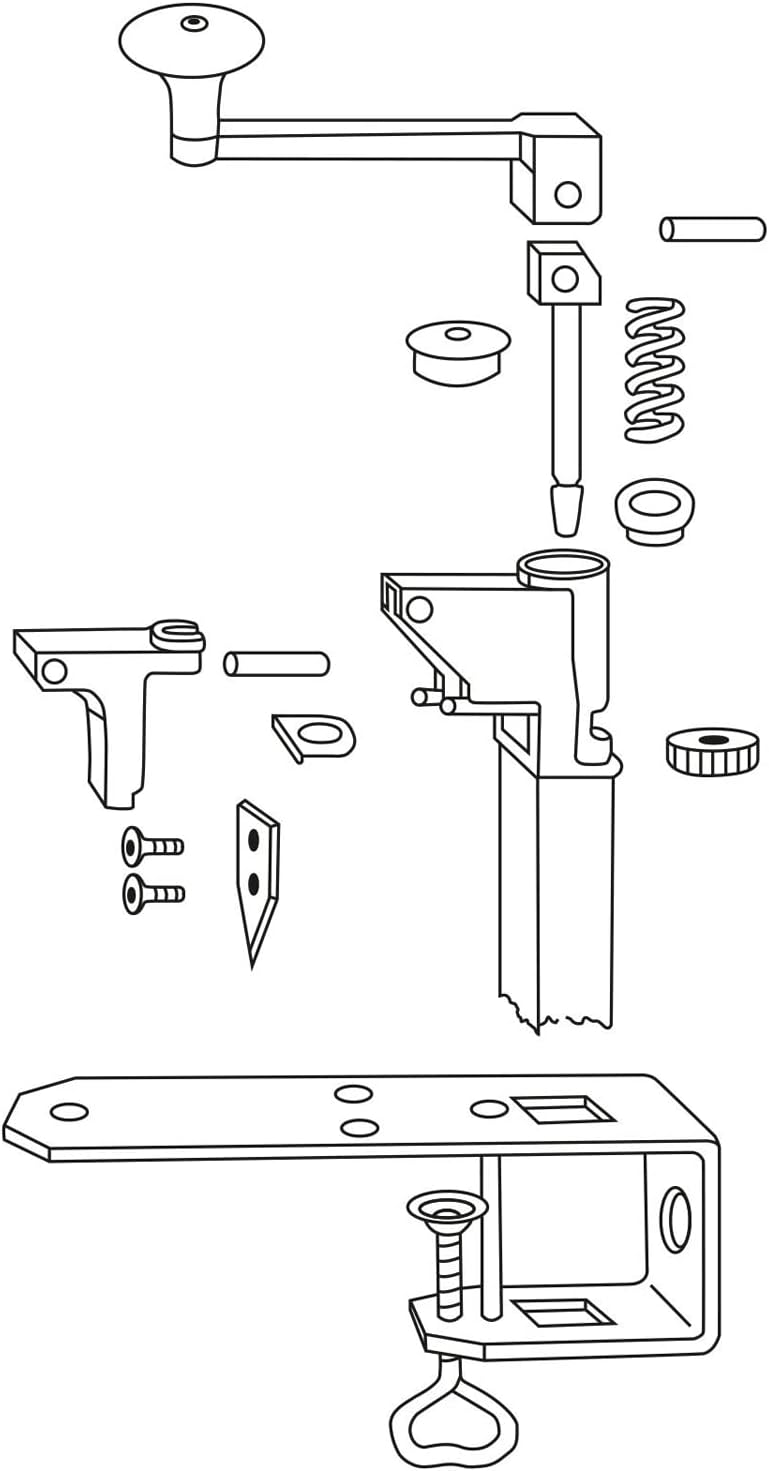 Westmark Set: Dosenöffnermaschine zur Tischmontage + Ersatzteilset, Für Gastronomie/Profi-Küchen, Lä
