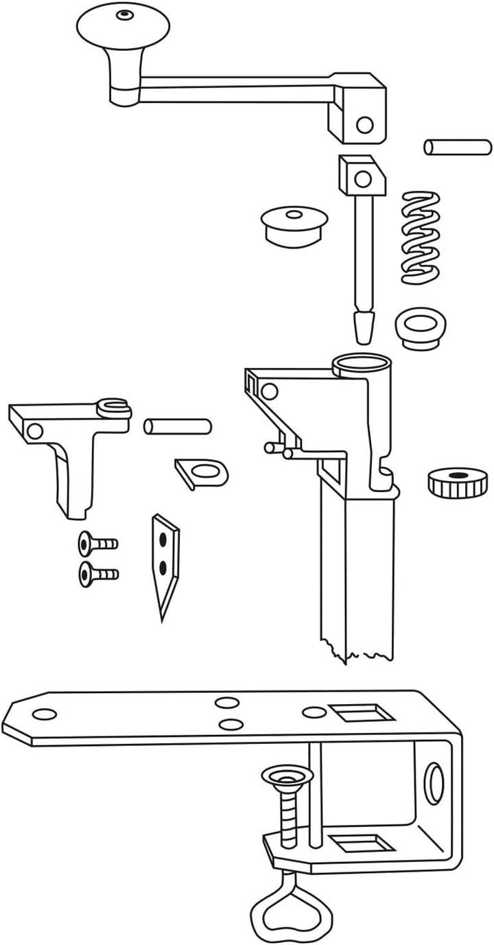 Westmark Set: Dosenöffnermaschine zur Tischmontage + Ersatzteilset, Für Gastronomie/Profi-Küchen, Lä