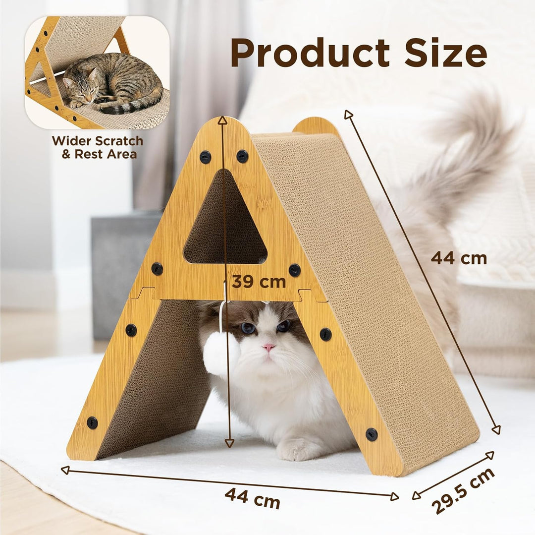 Gimars Kratzbrett für Katzen, A-Form Kratzpappe für Katzen, stabiles Kratzmöbel für kleine und mitte