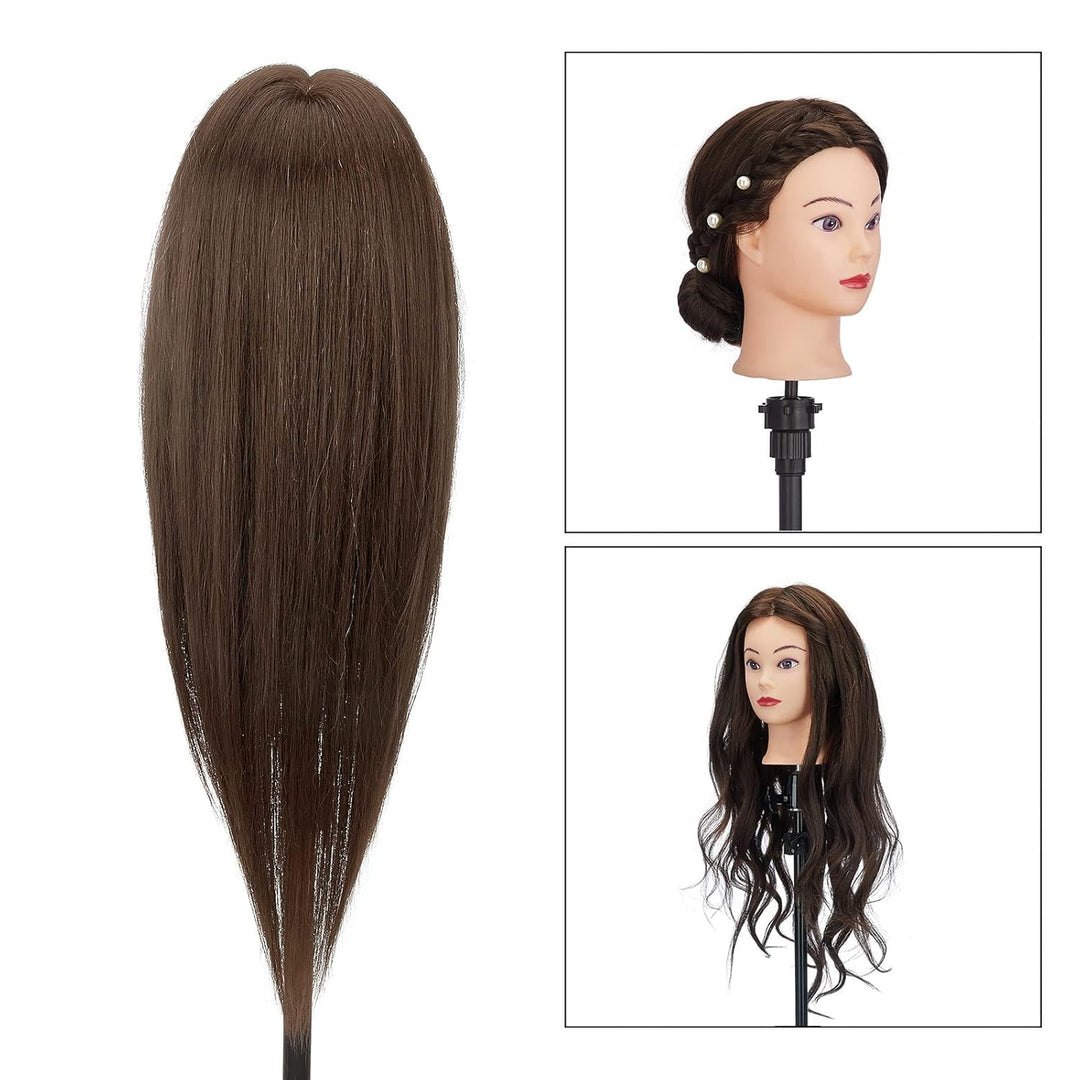Frisierkopf,Neverland Übungskopf 71cm 80% Echthaar,Frisieren Trainingsköpfe für Friseure Ausbildung