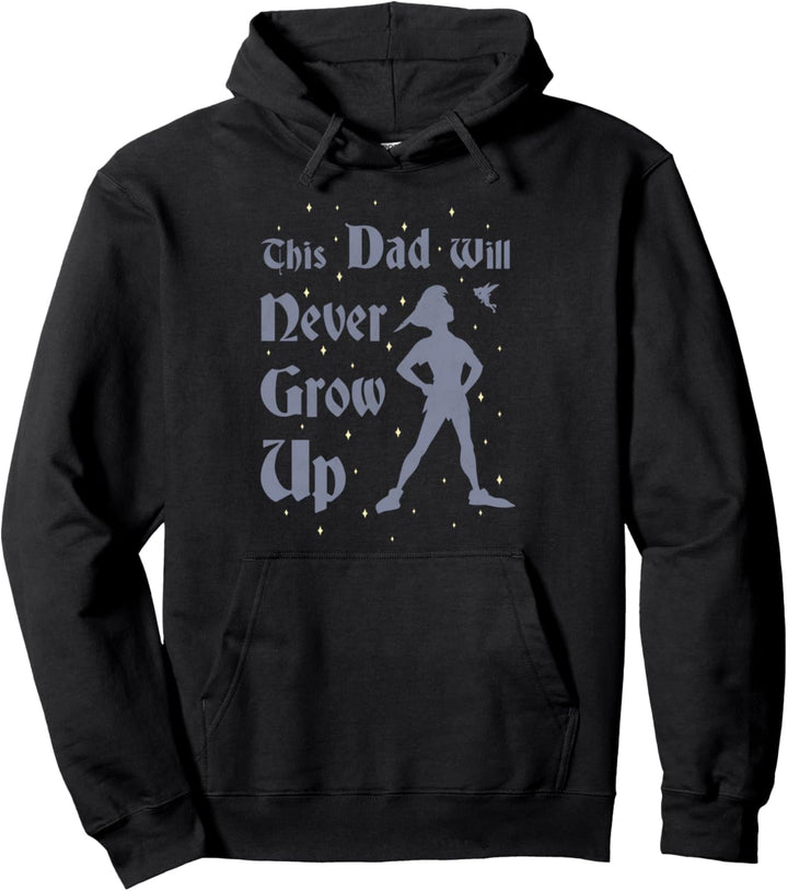 Disney Peter Pan This Dad Will Never Grow Up Silhouette Pullover Hoodie