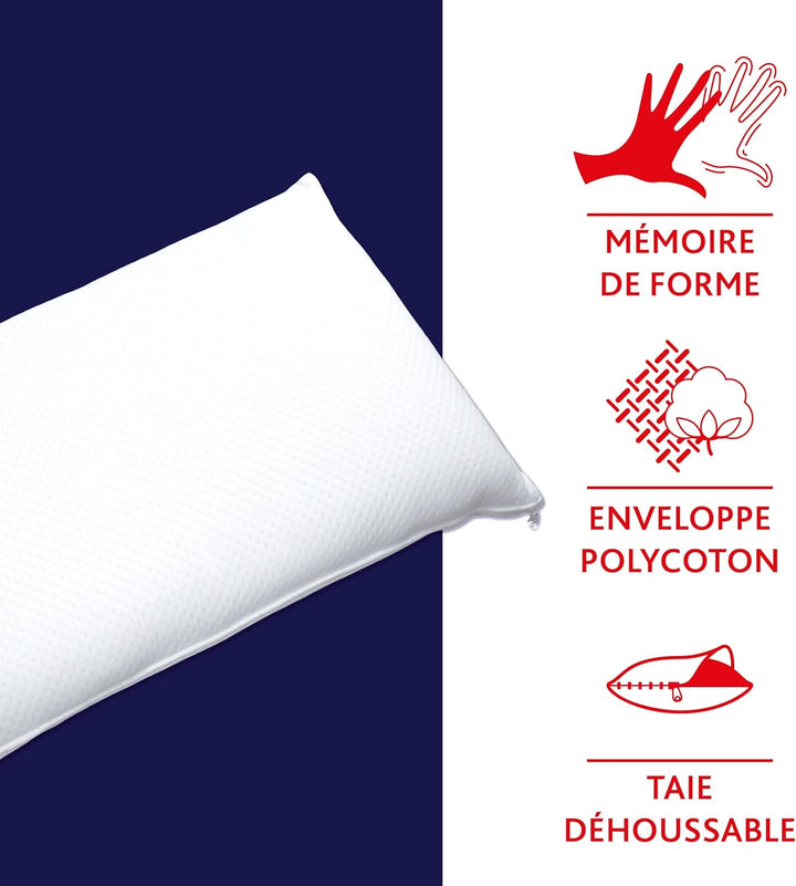 Dodo Topmemory Kissen aus Memory-Foam, 40 x 60 cm, Weiss 40 x 60 cm, 40 x 60 cm