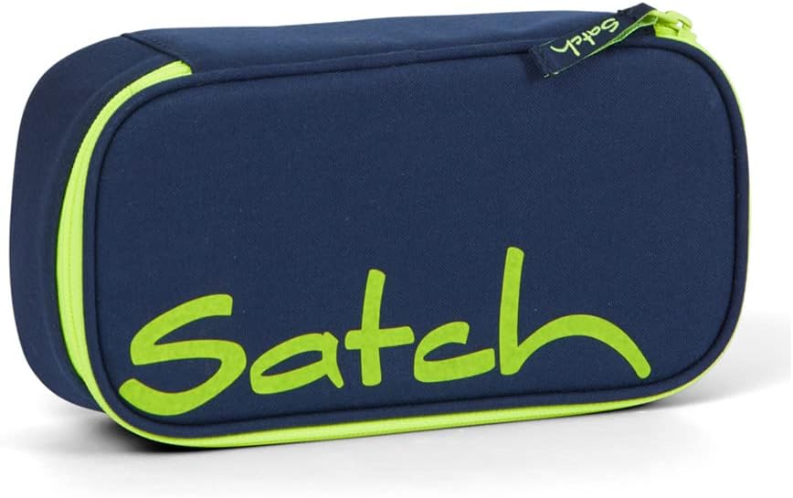 Satch Schlamperbox extra gross inkl. Trennfach Reissverschlussfach Stiftehalter Geodreieck Sichtfens