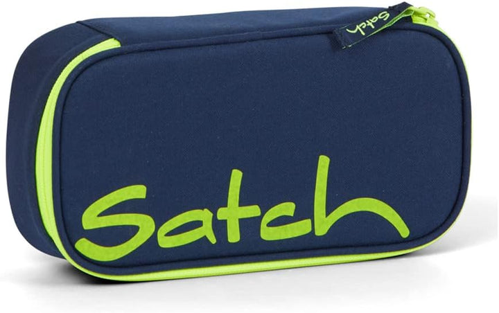 Satch Schlamperbox extra gross inkl. Trennfach Reissverschlussfach Stiftehalter Geodreieck Sichtfens