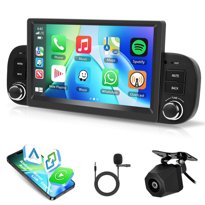 Carplay Autoradio für FIAT Panda 2013-2020 mit GPS Navi, 2GB+64GB Wireless Android Auto Car Stereo m