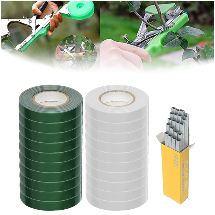 71Nmly 10 Rollen Gemüseband,Pflanzenhalter Fixierband Klebeband für Pflanzenzange Blume Gemüsegarten