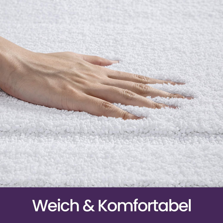 DEXI Badezimmerteppich 50 x 80 cm, weicher Badematte, rutschfest waschbar Badvorleger, Saugfähige Du