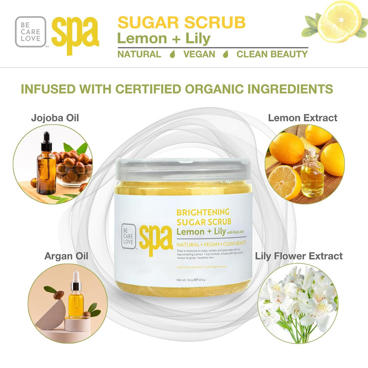 BCL SPA - Brightening Sugar Scrub - Lemon+Lily - 454 gr