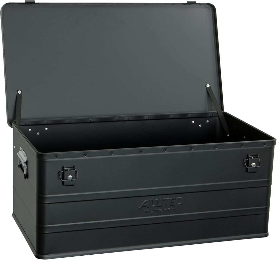 ALUTEC Aluminiumbox Classic 142 (Farbe Schwarz, Inhalt 142 ltr., Innenmasse (LxBxH) 870 X 460 X 355