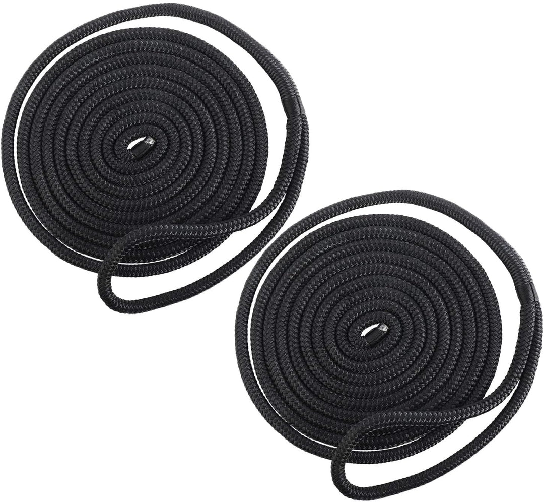 FreeTec 4 TLG Bootsseil Boot Fenderleine Nylon Dockline Festmacherleine Fenderseil mit Auge 12mm Dur
