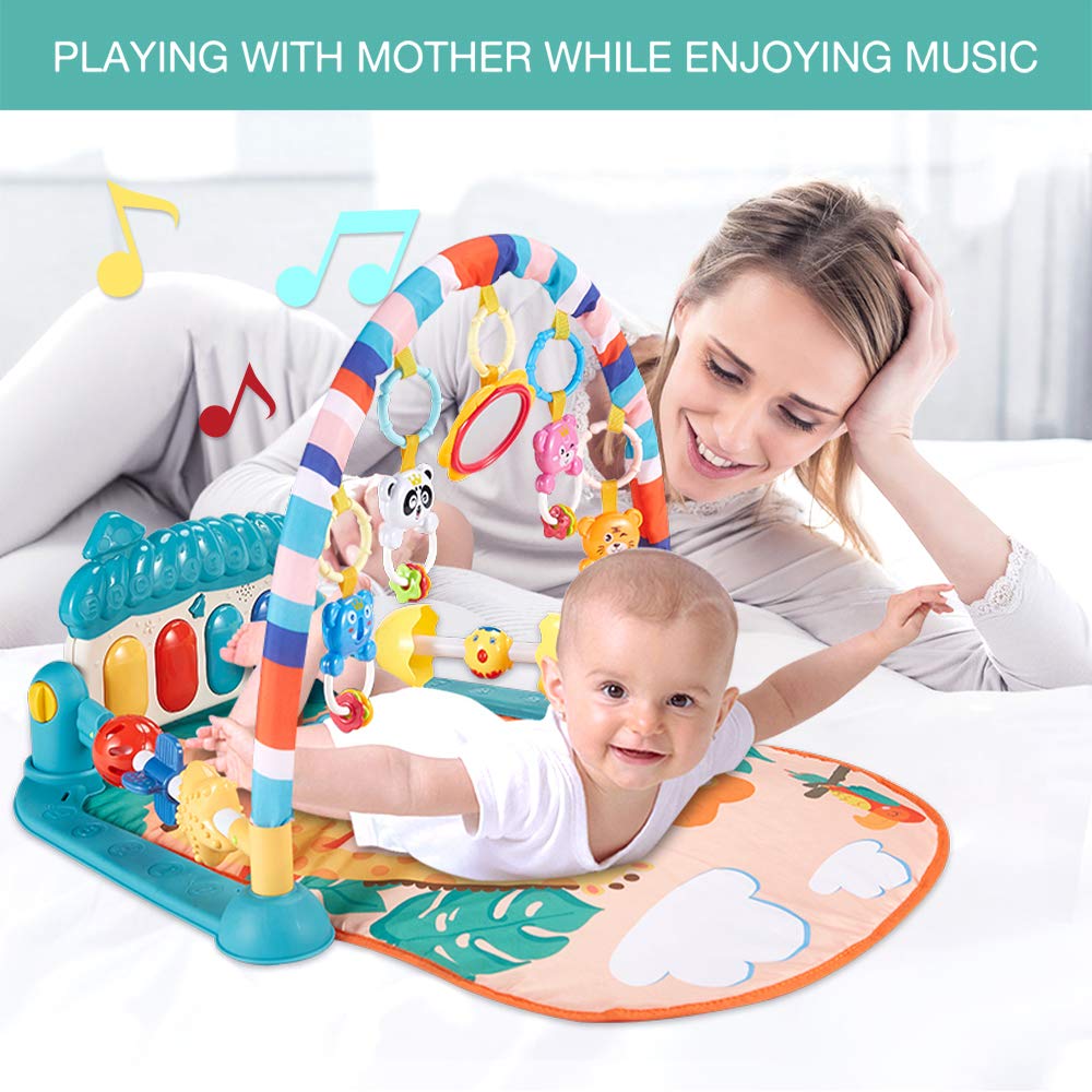 Eners Baby Gym Spielmatte Musikalische Aktivitätsmatte Piano Baby Play Gym Bauchzeit Gepolsterte Mat