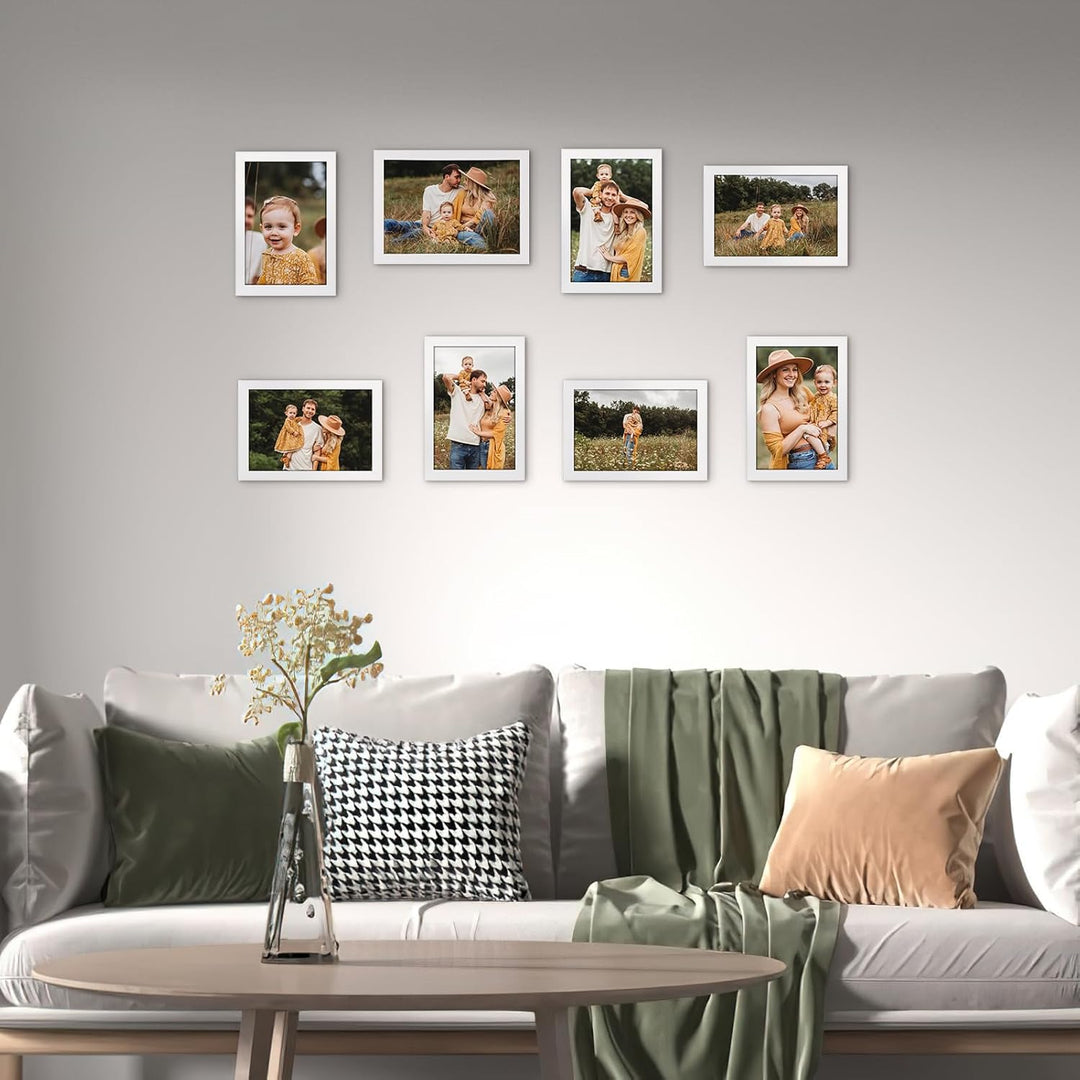 Hoikwo 18 Stück Bilderrahmen Set 10x15 cm, Weiss Fotorahmen Collage für Wohnzimmer Schlafzimmer Kind
