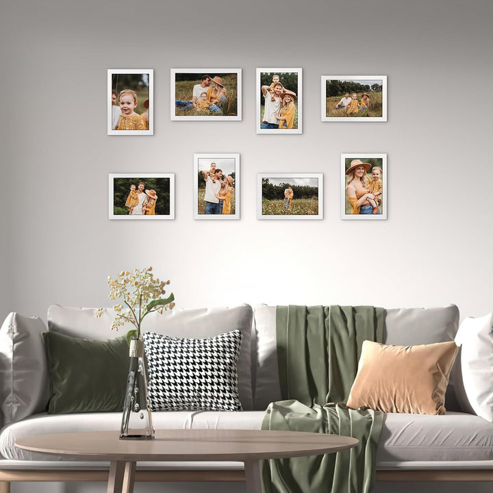 Hoikwo 18 Stück Bilderrahmen Set 10x15 cm, Weiss Fotorahmen Collage für Wohnzimmer Schlafzimmer Kind