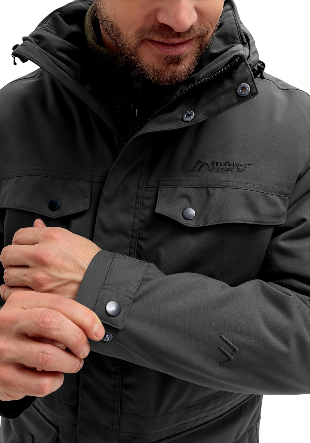 Maier Sports Herren Knuth Jacke 46 Schwarz, 46 Schwarz