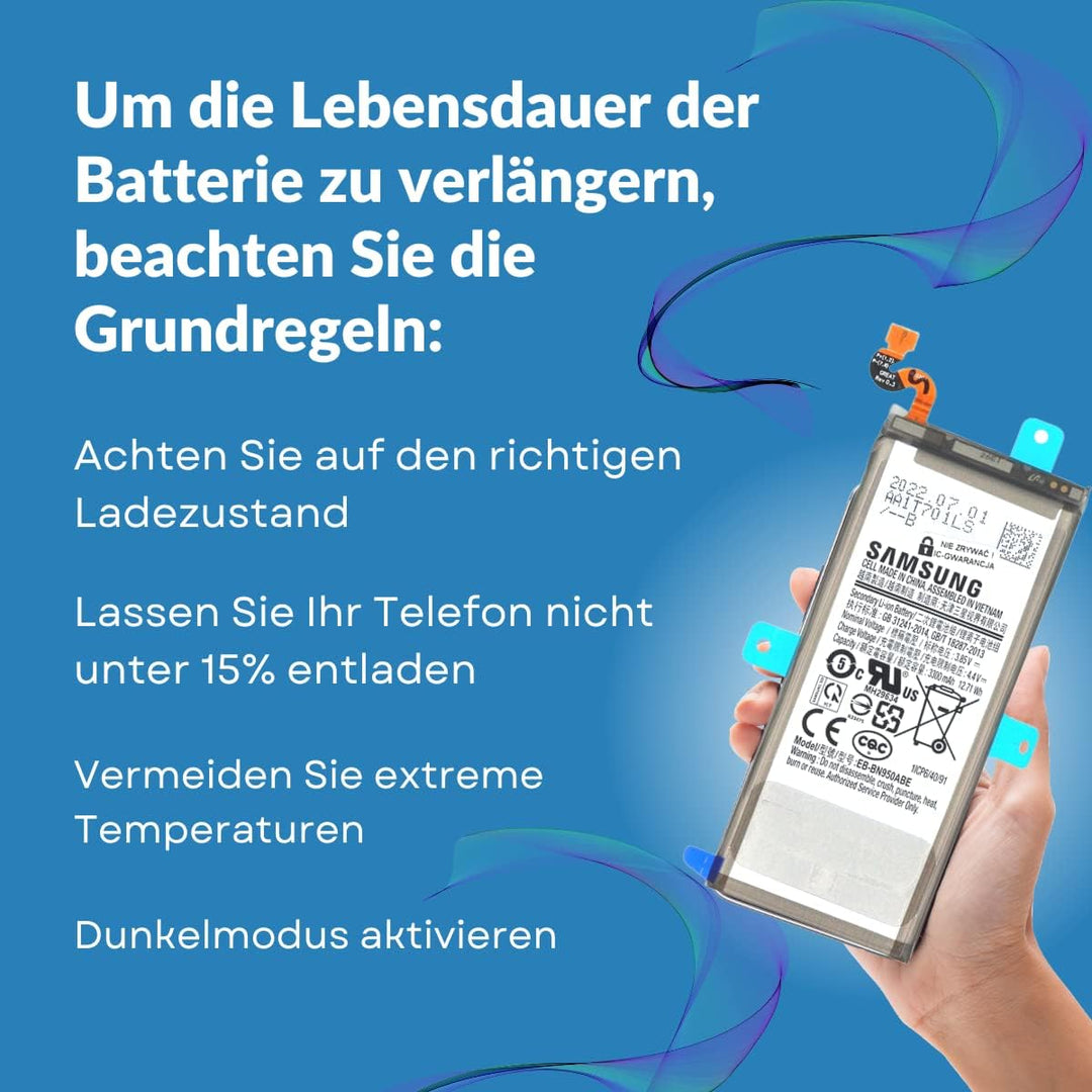 INNCOMM Original Akku für Samsung Galaxy Note 8 SM-N950 Original OEM - 3300mAh Lithium-Ionen-Batteri