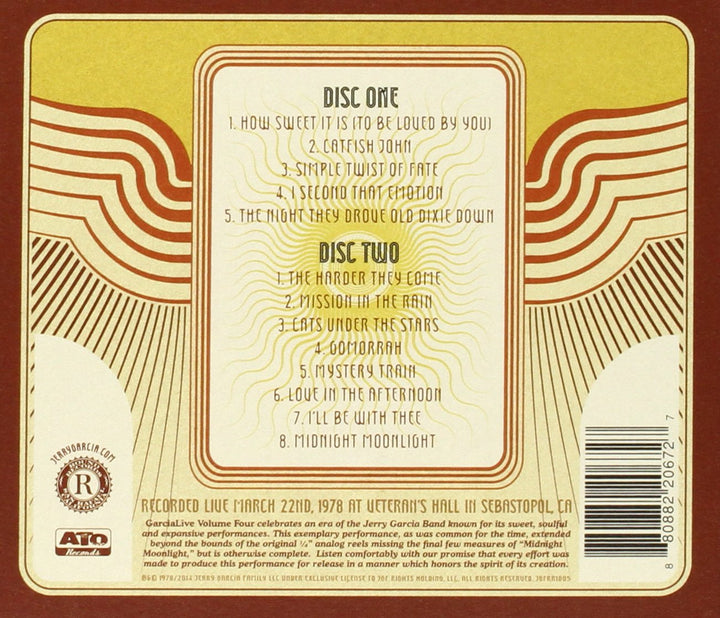 Garcialive 4: March 22Nd 1978 Veteran'S (Dig), Audio-CD