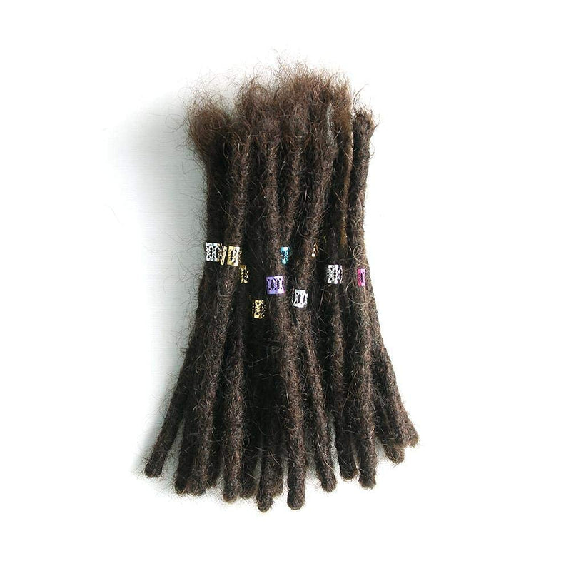 Echthaar Dreadlock Extensions 20 Stränge Handgemachte Crochet Echthaar Loc Extensions (8 Zoll, Breit