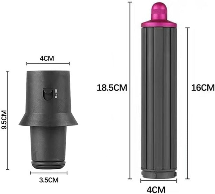2-in-1-Lockenstab-Set für langes Haar – 40-mm-Aufsätze für Haartrockner, vielseitige Styling-Tools f
