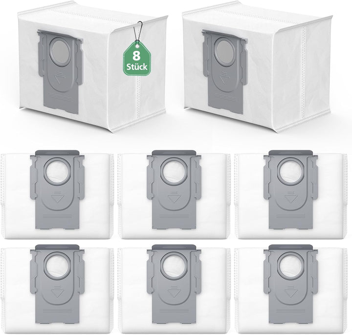 8 Pack S8+/Q7 Max+/Q8 Max+ Staubbeutel kompatibel mit Roborock S8 Pro Ultra /S7 MaxV Ultra /S7 Pro U