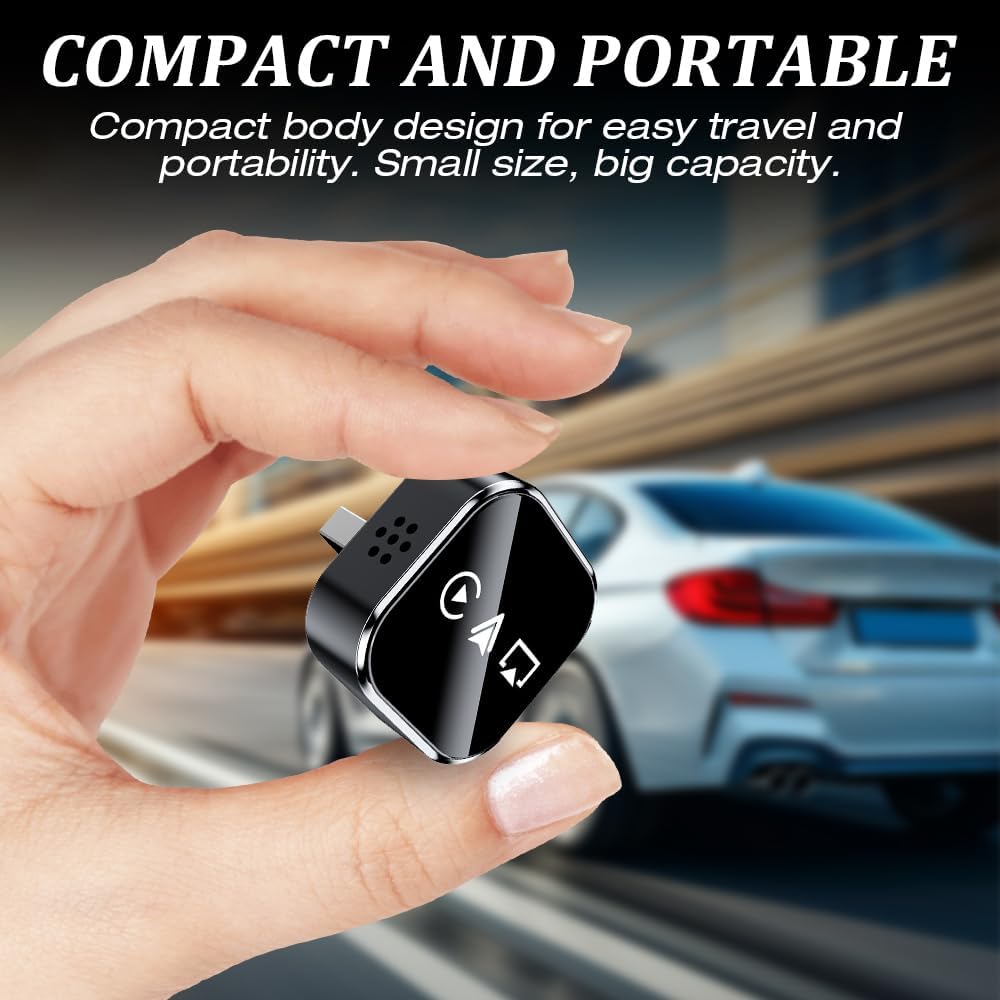 Weciau Carplay Wireless Adapter, 3-in-1 Wireless CarPlay Adapter, Upgrade Android Auto Wireless Adap