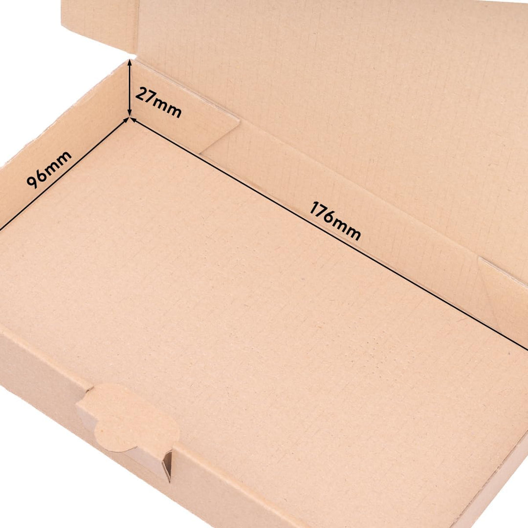 500 Maxibriefkartons Versandkartons Faltschachtel Faltkarton Maxibrief 180 x 100 x 30 mm, Braun, MB-