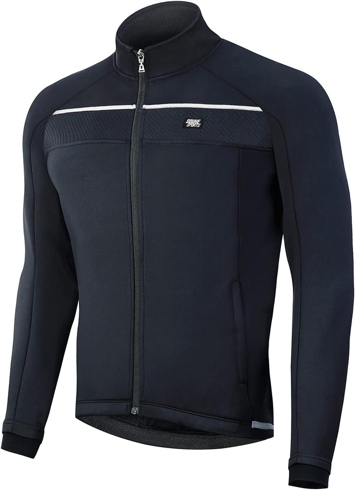 Souke Sports Fahrradjacke Herren Winter Thermo Radjacke Winddichte & wasserdichte mit Reflektierende