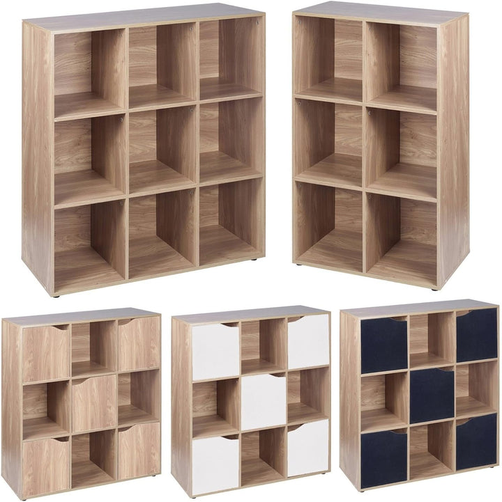 URBN Living Modulares Bücherregal aus Holz, 6 Würfel, Eichenholz-Effekt 6 Cube Unit Ohne Türen., 6 C