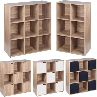 URBN Living Modulares Bücherregal aus Holz, 6 Würfel, Eichenholz-Effekt 6 Cube Unit Ohne Türen., 6 C