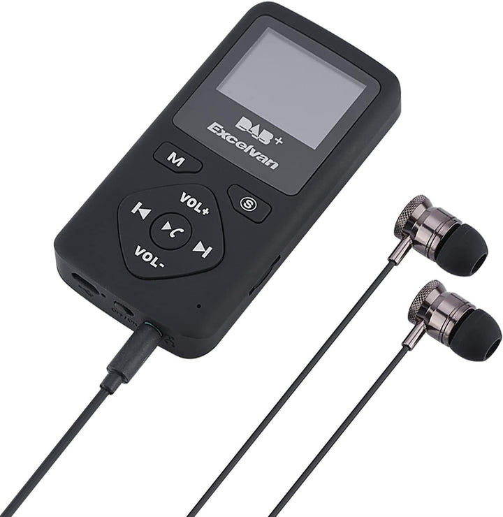 Tragbares DAB/DAB+ Radio, Bluetooth MP3 Player mit Kopfhörer, Unterstützung für TF Karte, Taschen Di