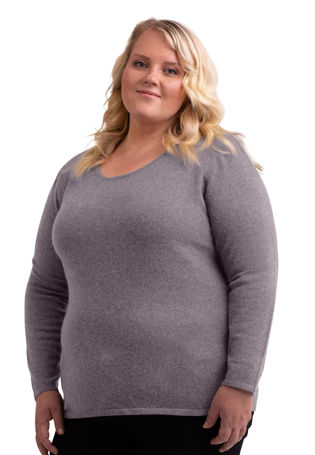 Damen Pullover aus 100% Kaschmir in grossen Grössen | Sweater Rundhals Übergrösse 3XL Grosse Grössen