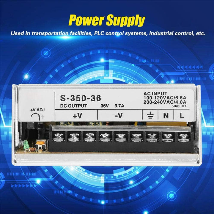 Vikye Netzteil, S-350-36 Schaltnetzteil 36V 350W Sicherheitsüberwachung Industrielles Wechselstromne
