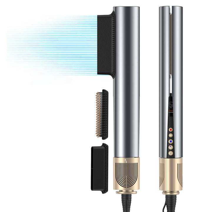 OKWRAP Air Straightener 110000RPM Air Haarglätter Glätteisen mit Luft 1600W Silber, Silber