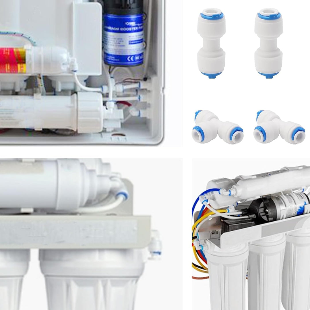 10 M Wasserversorgung Rohr Schlauchanschlussset, 1/4" PE-Schlauch für RO-Wasserfiltersystem-Kühlschr