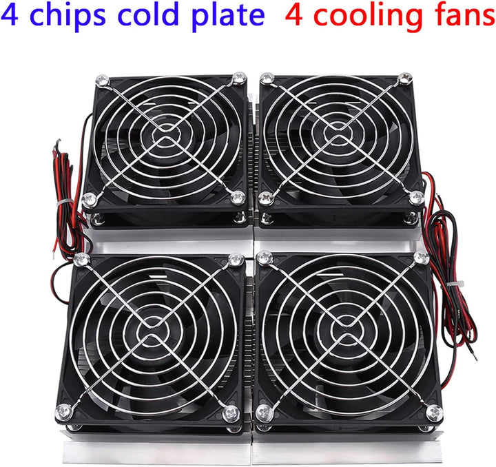 Haofy Thermoelektrischer Peltier-Kühler 240W, 12V Halbleiter-Kühlsystem mit Kühlplatte und Lüfter, K