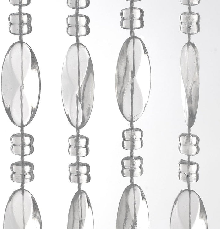 HAB & GUT -DV03461- Türvorhang TWISTER, KLAR / SEHR DICHT mit 68 Strängen, 90 x 200 cm, Perlenvorhan