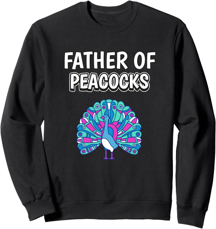 Herren Jungen Father Of Peacocks Papa Vatertag Pfau Sweatshirt