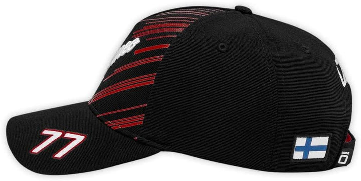 Alfa Romeo Racing F1 2022 Valtteri Bottas Driver Baseball gebogene Krempe – Schwarz/Rot – Unisex