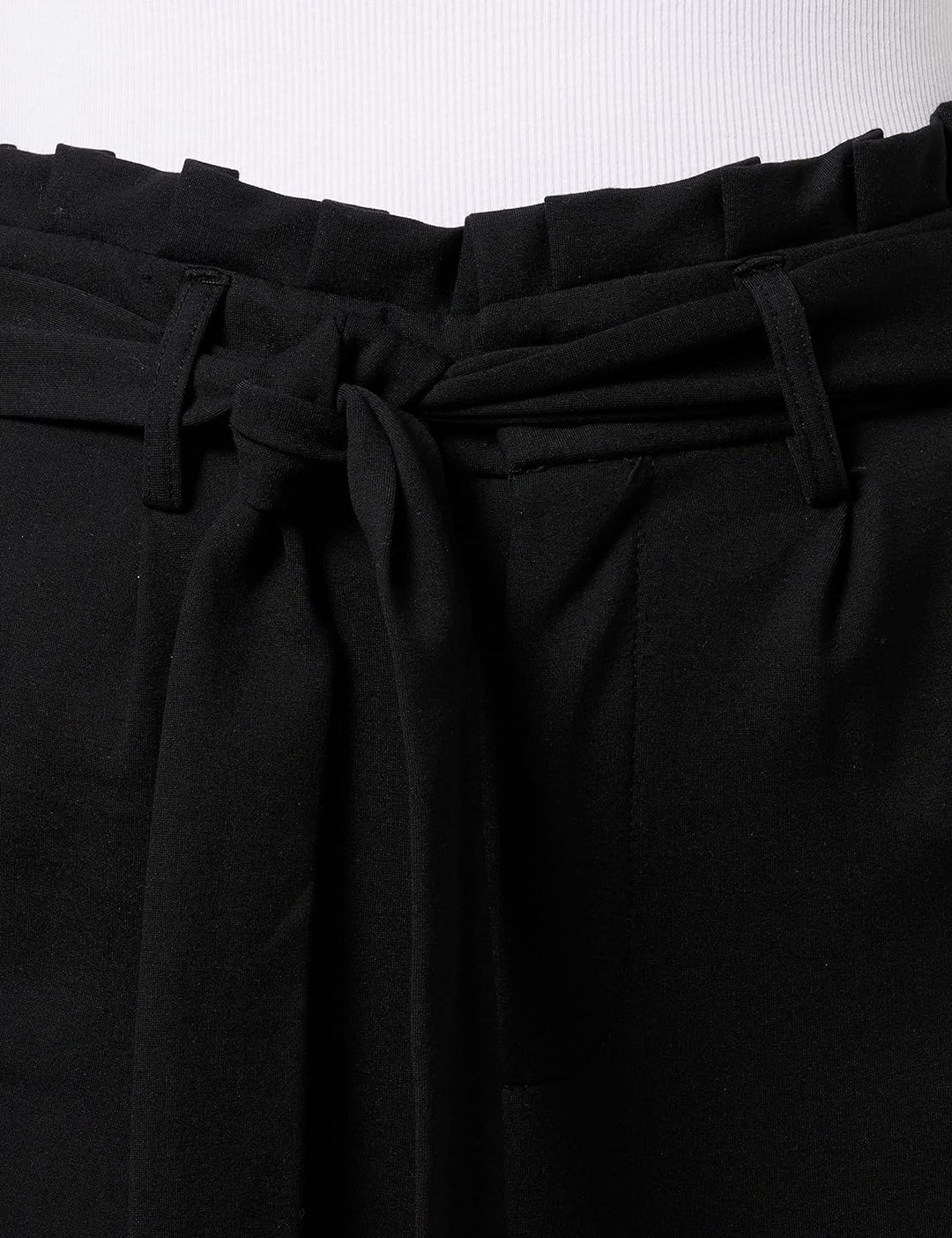 ONLY Damen Onlpoptrash Easy Paperbag Culotte Pnt T Shirt, Schwarz, S EU