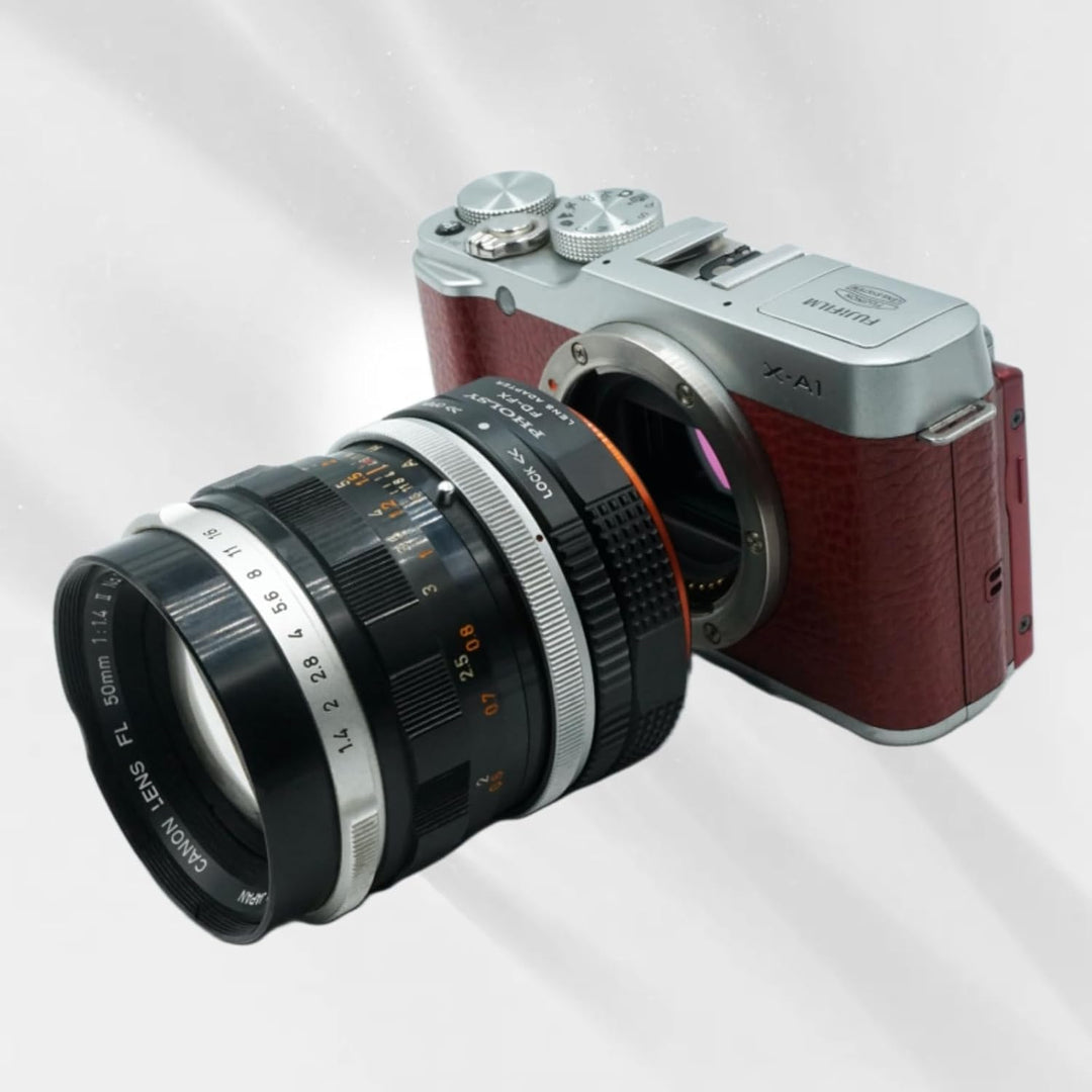 PHOLSY Objektivadapter FD auf FX mount Adapter mit Blendenhebel für Canon FD FL Objektiv auf FX Moun