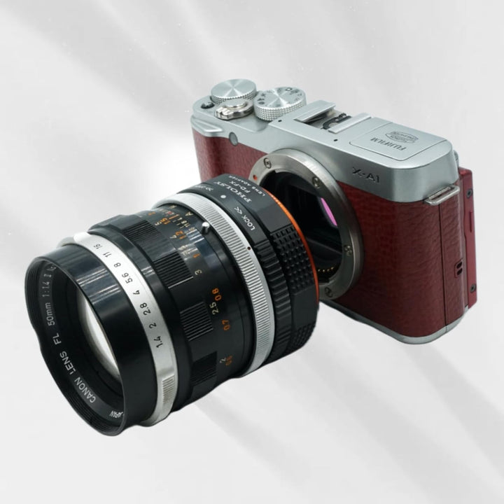 PHOLSY Objektivadapter FD auf FX mount Adapter mit Blendenhebel für Canon FD FL Objektiv auf FX Moun