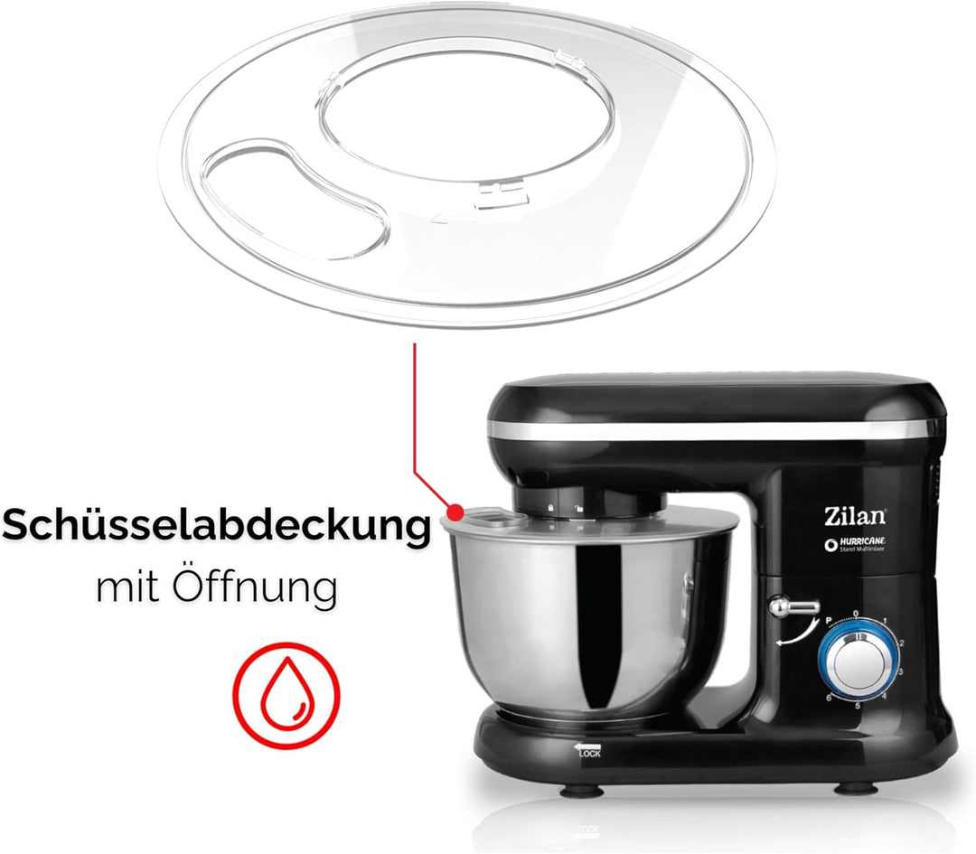 Elektrische Küchenmaschine Rührgeräte & Mixer Knetmaschine zum Backen Teigmaschine Schneebesen Rühr-