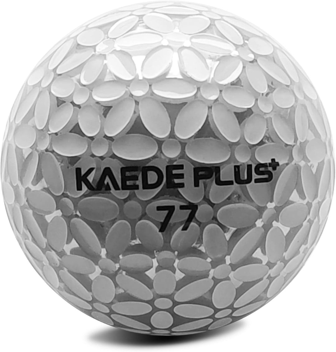 KAEDE Plus Metal Aero Soft Golfbälle - 4 Stück - Farbe Silber Weiss Golfgeschenk