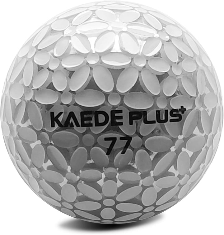 KAEDE Plus Metal Aero Soft Golfbälle - 4 Stück - Farbe Silber Weiss Golfgeschenk