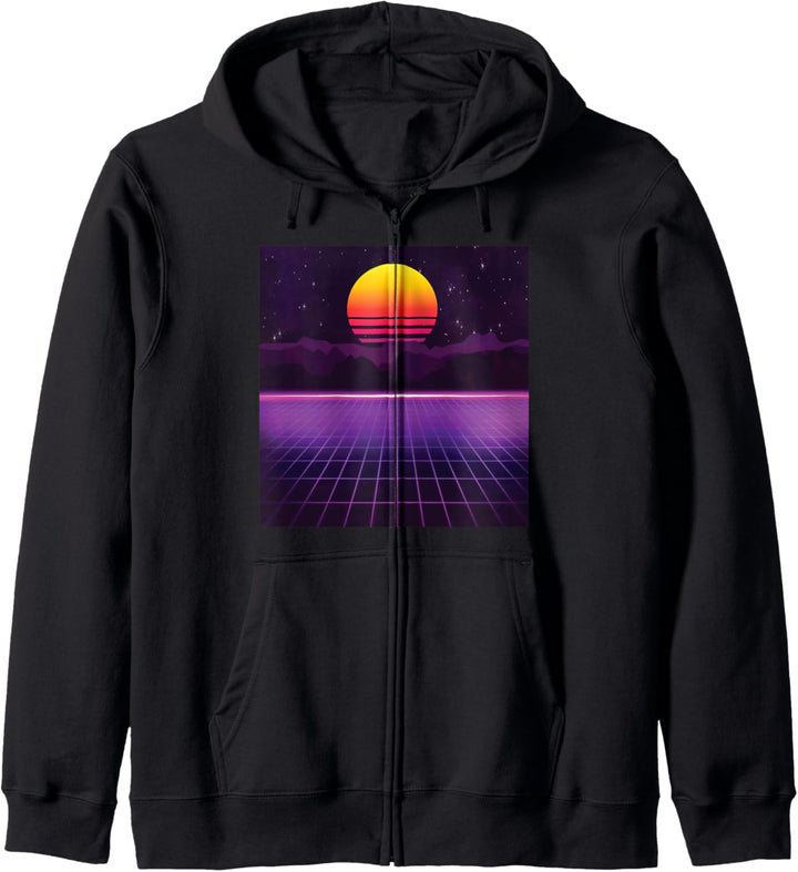 Outrun Synthwave Vaporwave Aesthetic 80er Retro Kapuzenjacke
