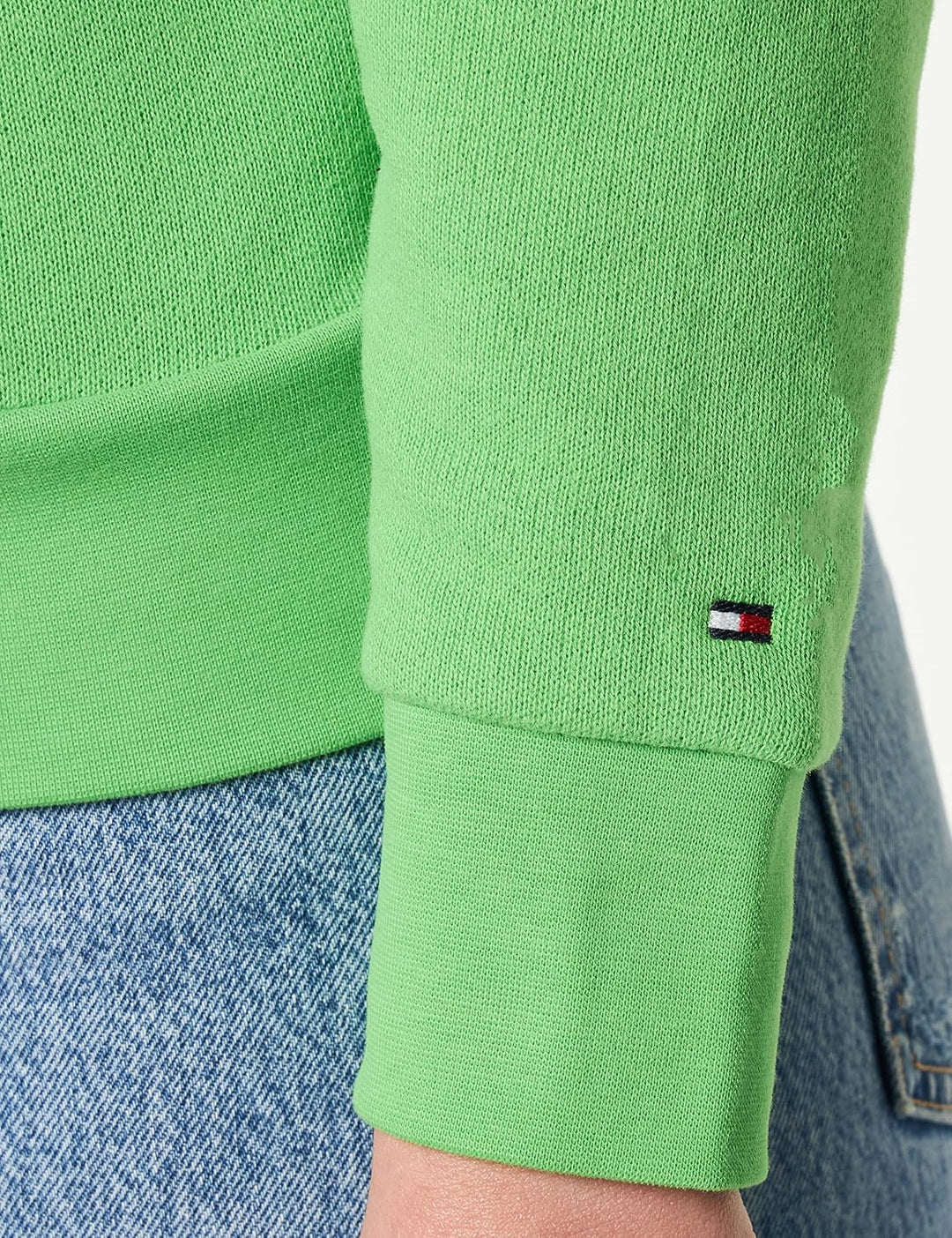 Tommy Hilfiger Damen 1/4 Zip Mockneck Sherpa Soft Pullover Pullover (1er Pack) XS Grün (Spring Lime)